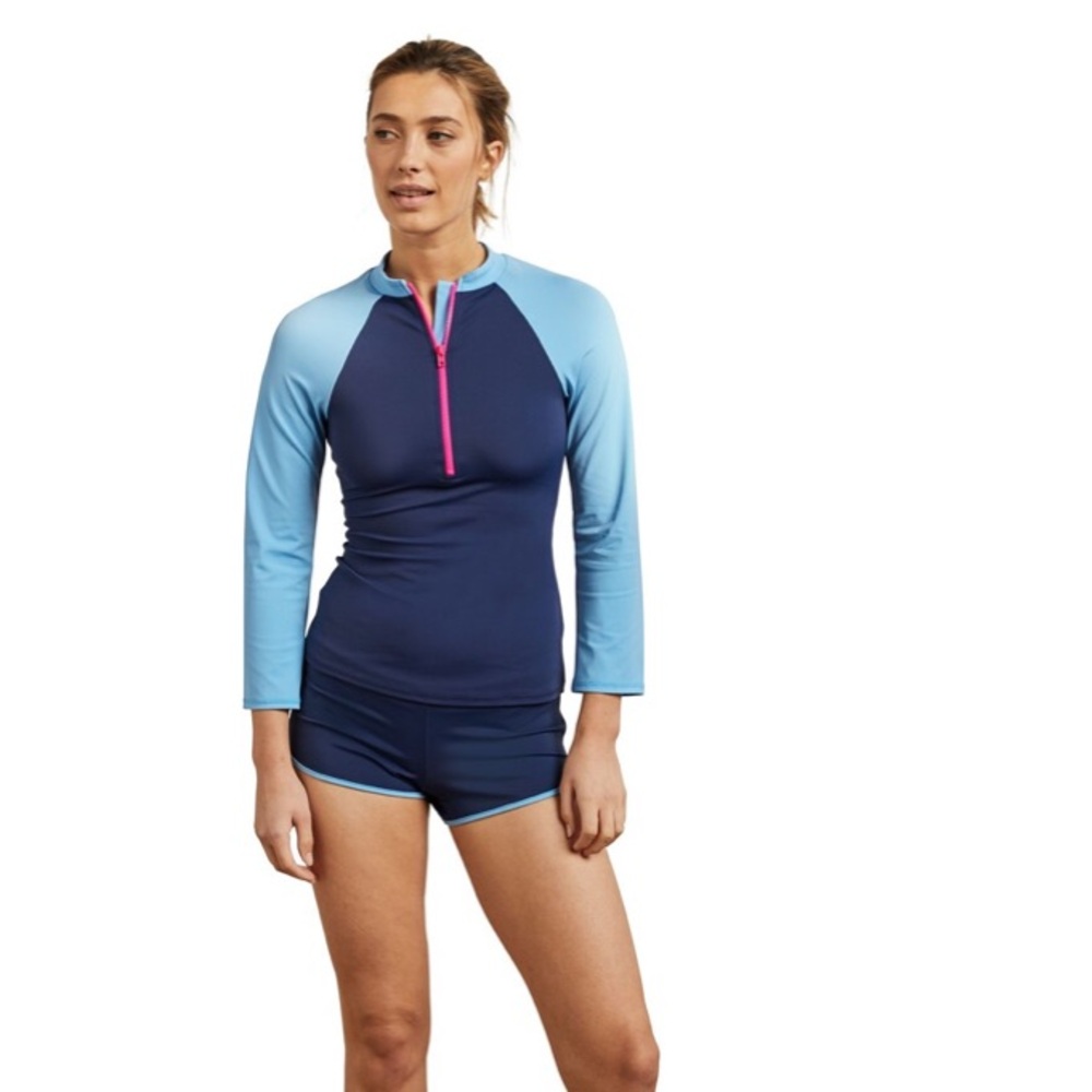 Boden Rash Guard & Swim Shorts Bathing Suit